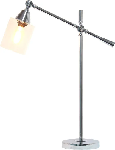 Miniatura 5 de Elegant Designs LD1030-CHR - Lámpara de mesa moderna con brazo inclinable industrial de 28 pulgadas, cromada