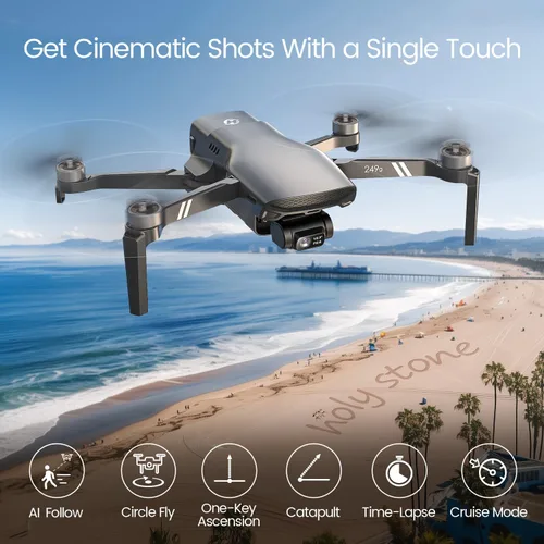 Miniatura 6 de Holy Stone Drone HS900 con cámara para adultos, cardán de 3 ejes, foto de 8K, video 4K/30FPS, transmisión de 20000 pies, AI Follow Me, retorno Kit