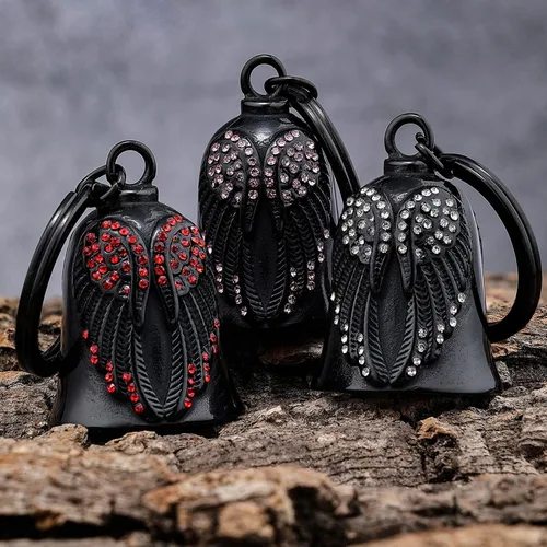 Miniatura 2 de Motorcycle Women Bells - Motorcycle Angel Bell for Men Women,Bell Biker Accessory,Guard Riding Safety Blanco