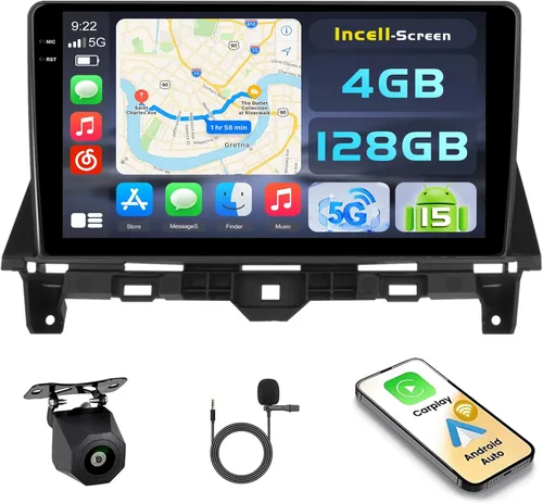 [4+128G] Hikity Android 15 Car Stereo para Honda Accord 8th 2008-013, radio con pantalla táctil en celda de 10 pulgadas, radio inalámbrica Carplay