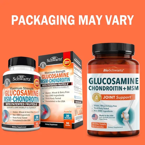 Miniatura 2 de Suplemento de apoyo articular de glucosamina y condroitina MSM - Péptidos de colágeno, cúrcuma y jengibre, ácido hialurónico, sulfato de glucosamina