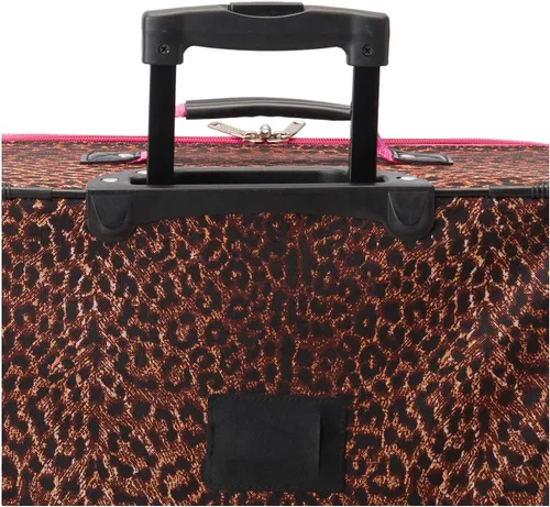 Miniatura 6 de Rockland Vara Softside - Equipaje vertical, leopardo rosa, juego de 3 piezas (202228), Pink Leopard, Vara Softside Juego de equipaje vertical de 3