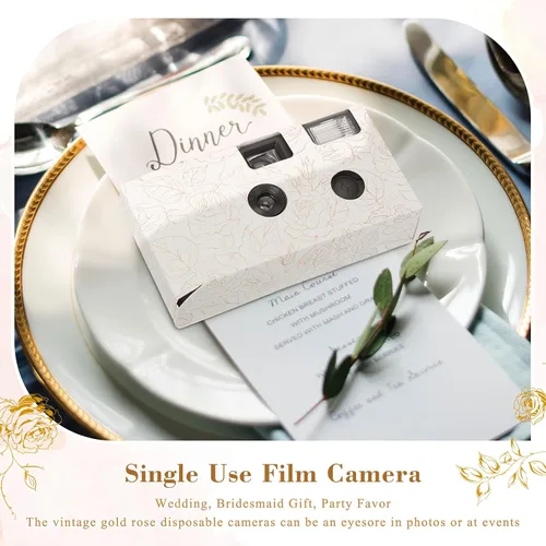 Miniatura 5 de Zhengmy Cámara desechable para boda, cámara de un solo uso de 1.378 in con flash una vez para reuniones, bodas, aniversarios, viajes, fiestas