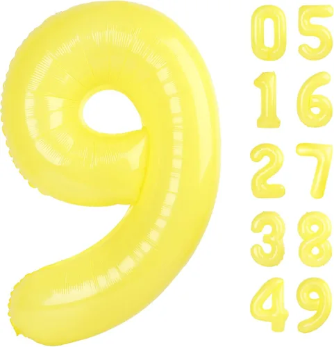 Miniatura 361 de Globo de cumpleaños número 4 dorado de 40 pulgadas, globos gigantes del número cuatro 14 24 34 40 44 2024, globos grandes de lámina de mylar para Oro