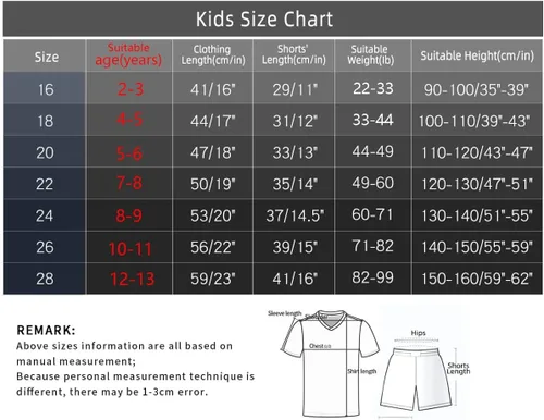 Miniatura 6 de URAISEUS Camiseta de fútbol para niños, ropa deportiva para niños, uniformes de fútbol juvenil con calcetines y collares #7