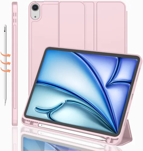 Miniatura 22 de iMieet Funda para iPad Air de 11 pulgadas M3 (2025) / M2 (2024), iPad Air de 5ª/4ª generación 2022/2020 de 10.9 pulgadas con soporte para lápices
