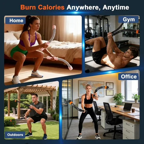 Miniatura 5 de Cuerdas de batalla sin cuerda, cuerdas de batalla inalámbricas con peso para gimnasio en casa, entrenamiento portátil de cuerpo completo HIIT Cardio