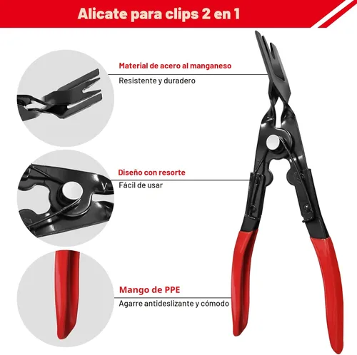 Miniatura 5 de 3 herramientas de extracción de clips, juego de alicates de clip, herramienta de extracción de sujetadores, kit de herramientas de extracción