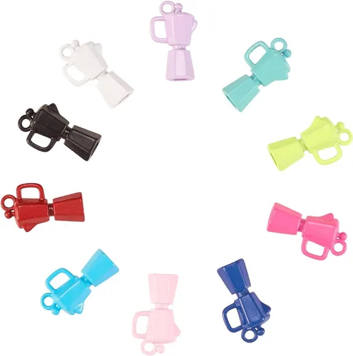 Miniatura 8 de LiQunSweet 20 dijes chapados en oro con cruz esmaltada blanca para hacer joyas Colgantes blancos de cruz