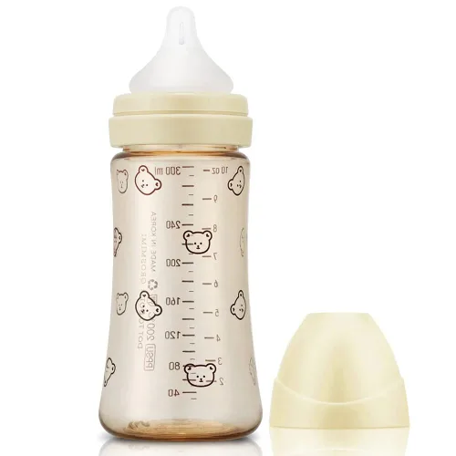 Miniatura 10 de Grosmimi Biberón PPSU, libre de BPA (6oz Bear_Pure Gold)
