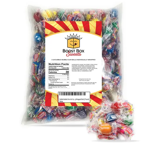 Miniatura 5 de Dubble Bubble - Gumballs de goma de mascar recubierta de caramelo de una pulgada envuelta individualmente a granel (2 libras)