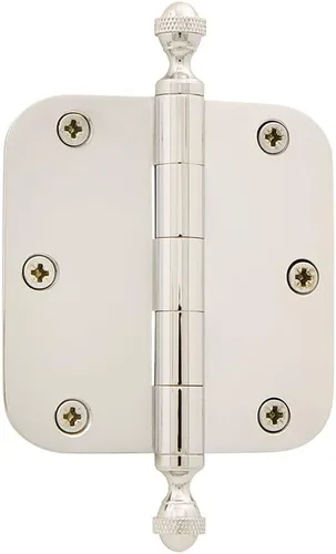 Miniatura 111 de Grandeur Hardware 824304 Bisagra residencial con punta de bellota de 3.5 pulgadas con esquinas de radio de 5/8 pulgadas en peltre antiguo