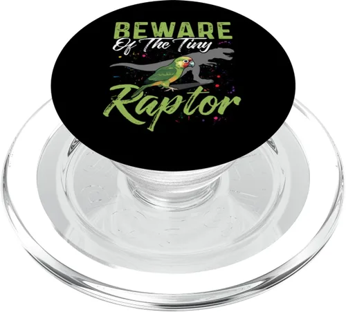 Miniatura 8 de Beware Of The Tiny Raptor Conure - Camisa con diseño de mejilla verde PopSockets PopGrip estándar