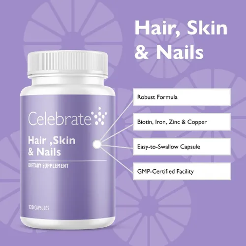 Miniatura 2 de Celebrate Vitaminas Cabello, Piel y Uñas - 120 Cápsulas