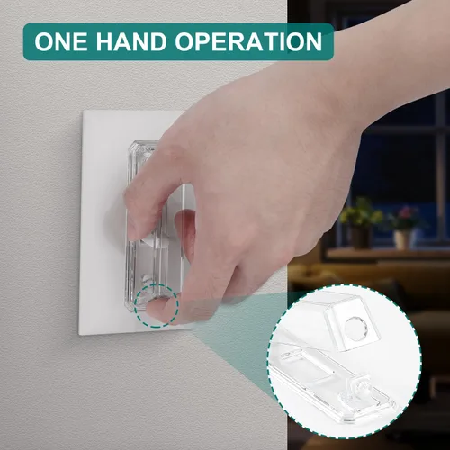 Miniatura 4 de CLYMENE Paquete de 2 fundas protectoras para interruptor de luz, cubierta de interruptor de pared a prueba de niños que protegen las luces