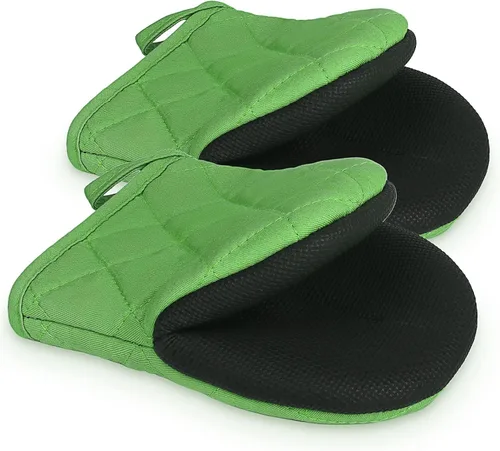 Miniatura 27 de 1 par de manoplas cortas para horno, guantes de silicona resistentes al calor para cocina, mini guantes de horno para 500 grados, superficies