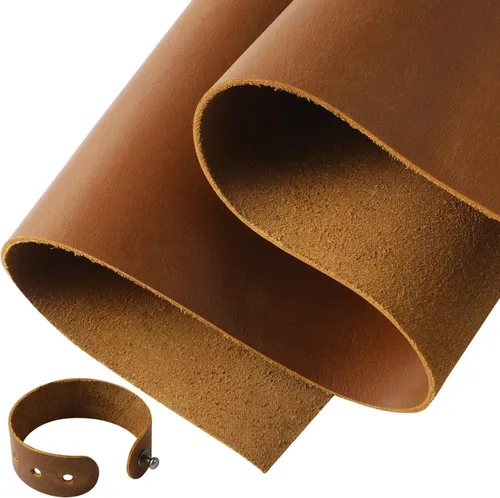Miniatura 9 de RingSun Hojas de cuero genuino para manualidades de cuero, 12 x 12 pulgadas, cuero de grano completo para herramientas, costura artesanal