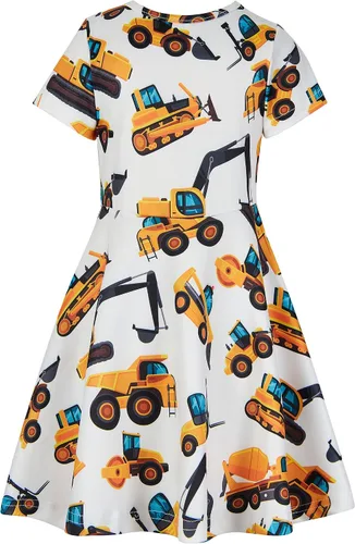 Miniatura 2 de ALISISTER Vestido de verano de manga corta para niñas pequeñas