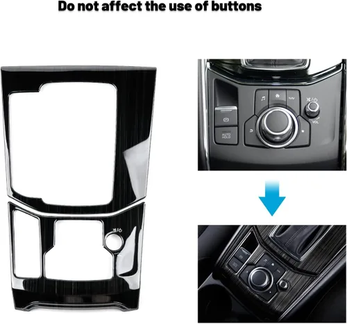 Miniatura 5 de Compatible con Mazda CX-5 2025 2024 2023 2022 2021 2020 2019 2018 2017 Accesorios para consola central de automóvil, panel de engranajes, cubierta