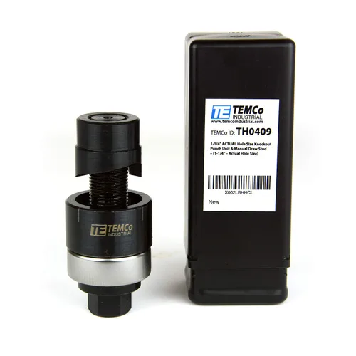 Miniatura 2 de TEMCo TH0409-1 - Unidad de perforación de 1/4 pulgadas de tamaño real y perno de extracción manual (1.25 pulgadas, tamaño real del agujero)