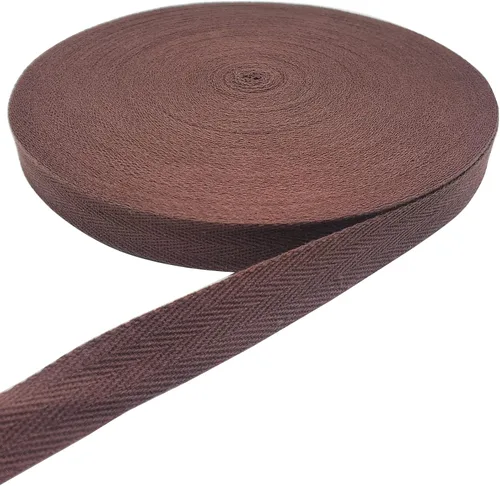 Miniatura 37 de Cinta de algodón en espiga, cinta de sarga para coser, cinta natural al bies para manualidades (beige, 1 pulgada)