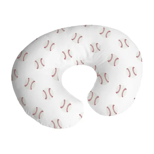 Miniatura 7 de Sweet Jojo Designs Funda de almohada de lactancia de niño de fútbol marrón y blanco, funda de almohada para lactancia materna, funda de almohada