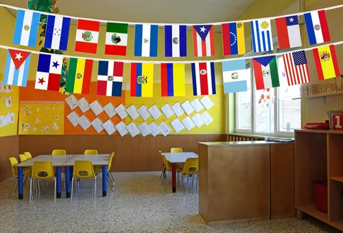 Miniatura 4 de Banderas de cuerda para decoración de América Latina, 22 banderas de países de habla española, banderines para decoración de eventos del mes