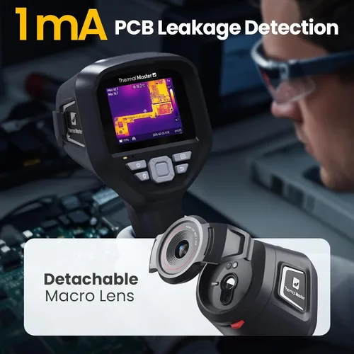 Miniatura 3 de Cámara térmica de mano Thermal Master, resolución 512×384 X³IR, cámara de imágenes térmicas con cámara visual de 2MP, pantalla IPS de 3.5" 640×480