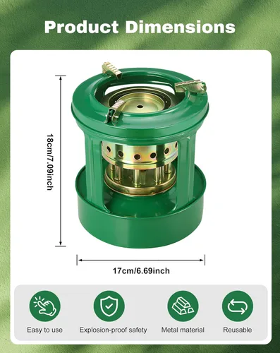 Miniatura 2 de Horno de quemador de picnic para camping, estufa de campamento portátil eficiente, estufas de aceite para mochileros, utensilios de cocina, práctica