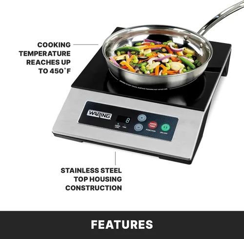 Miniatura 4 de Waring Cocina de Inducción Comercial de Servicio Pesado Comercial, 120V, 1800W