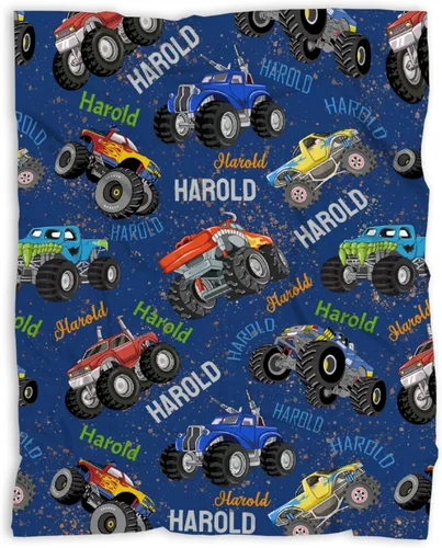 Miniatura 51 de Manta de bebé con texto en inglés «Just A Boy Who Loves Trucks» para niños y niñas, manta súper suave para envolver al recién nacido, acogedora