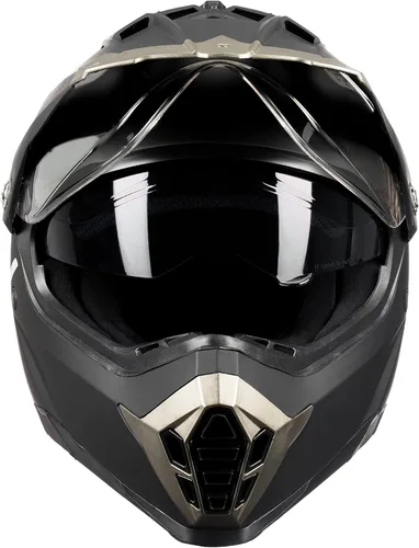 Miniatura 8 de Westt Cross - Casco de motocross con visera doble, color negro mate aprobado por DOT para adultos en ATV, MTB, motos de 4 ruedas, motos de nieve