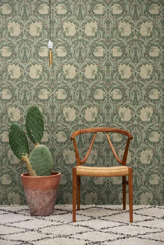 Miniatura 3 de NextWall - Papel pintado floral de pimpernel de pelar y pegar (Gardenia y Salvia)