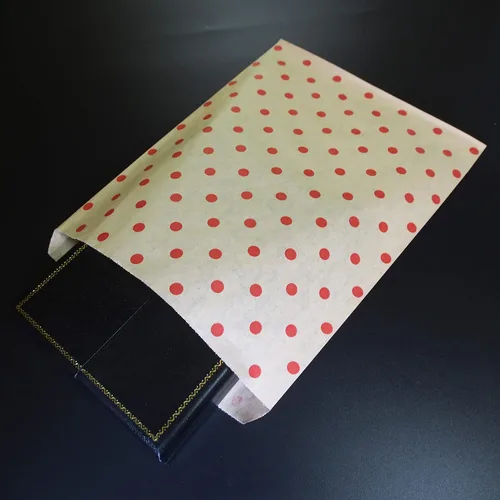 Miniatura 3 de CuteBox Bolsas de regalo de papel plano con lunares rojos (8.5 x 11 pulgadas) para mercancía, manualidades, recuerdos de fiesta, venta al por menor