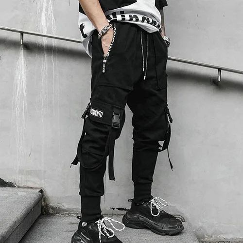 Miniatura 3 de XYXIONGMAO Pantalones deportivos para hombre Techwear Hip Hop Harem Pantalones Streetwear Tactical Track Pants