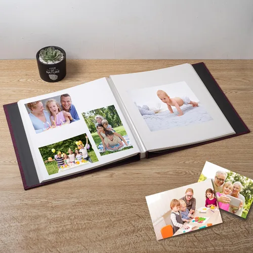 Miniatura 3 de Álbum de fotos grande y autoadhesivo, álbum de recortes para fotos de 4 x 6, 5 x 7 y 8 x 10, álbum de 40 páginas de bricolage con cubierta magnética