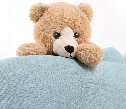 Miniatura 6 de Tezituor Oso de peluche de 24 pulgadas, gran oso de peluche con bufanda, bonito oso de peluche marrón para novias y niños