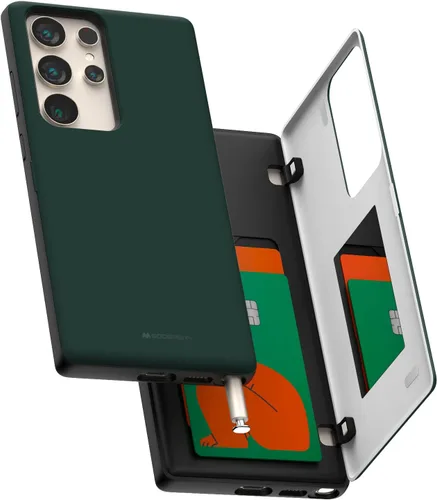 Miniatura 148 de GOOSPERY Funda tipo cartera para Samsung Galaxy S22 Ultra, [tarjetero] parachoques magnético de puerta con cierre automático, cubierta protectora