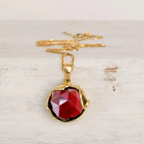Miniatura 8 de Collar de piedras preciosas chapado en oro de 14 quilates para mujer, collares de oro de 14 quilates para mujer, oro sobre plata esterlina 925