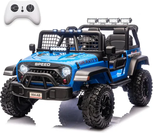 Miniatura 9 de NEWQIDA Juguetes de paseo de 24 V para niños grandes, automóvil eléctrico de 2 plazas con control remoto 4x4 para niños y niñas, suspensión de Rojo