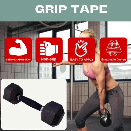 Miniatura 2 de Paquete de 2 cintas de agarre – Cinta de agarre de tela multiusos para barras de dominadas, mancuernas, equipos deportivos y de gimnasio