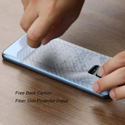 Miniatura 5 de Ibywind Protector de pantalla para Redmi Note 9, con 2 piezas de vidrio templado, 1 protector de lente de cámara, 1 película de fibra de carbono