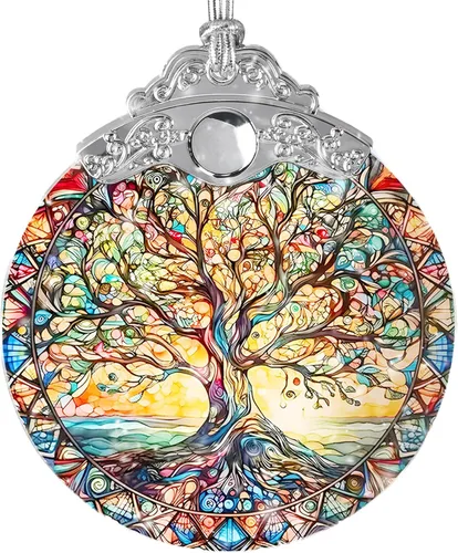 Miniatura 20 de Jocidea Adorno de mariposa atrapasoles de vidrieras para Navidad, vacaciones, decoración de árbol, decoración del hogar y regalos