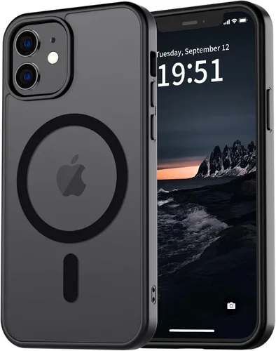 Miniatura 36 de vnnink para iPhone 12 y iPhone 12 Pro, funda de teléfono celular translúcida con protección contra caídas de grado militar, mate magnética