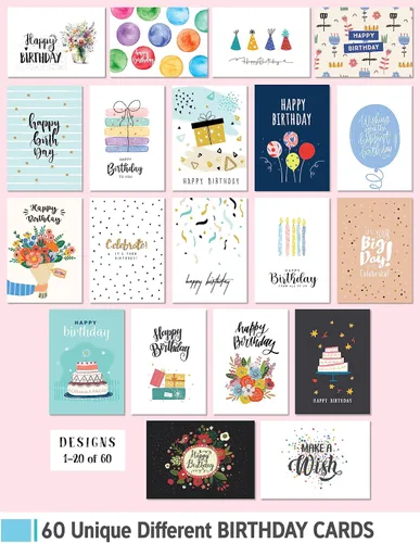 Miniatura 2 de Tarjetas de cumpleaños de oficina para empleados y compañeros de trabajo 5 x 7 – Surtido de tarjetas de feliz cumpleaños, tarjetas de cumpleaños a