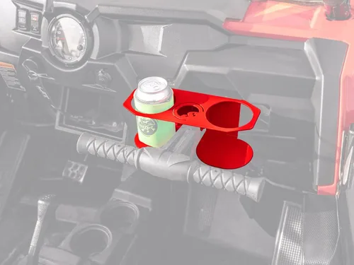 Miniatura 9 de SuperATV Portavasos negro para Polaris RZR 570/800 / 900 / XP Turbo/XP 1000 (ver ajuste) Se adapta a contenedores de 3.25 pulgadas de diámetro