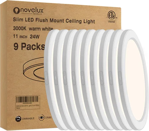 Miniatura 18 de Lámpara de techo de montaje empotrado de 5 pulgadas, regulable, luz de techo LED blanca de 5000 K, lámpara de techo redonda ultrafina para 2-Blanco