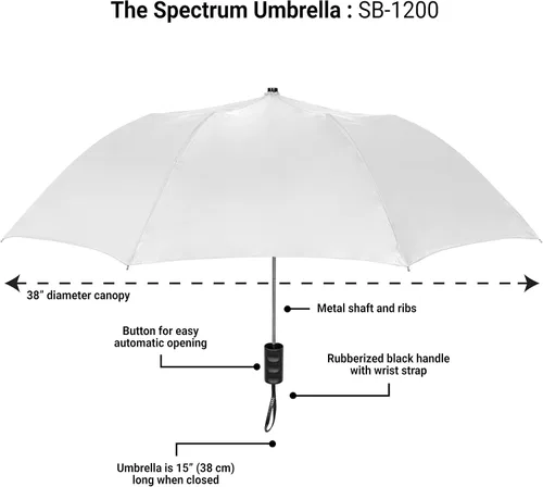 Miniatura 87 de STROMBERGBRAND UMBRELLAS The Spectrum Popular Style - Paraguas de viaje compacto de 42 pulgadas para lluvia, viento y sol, resistente y ligero