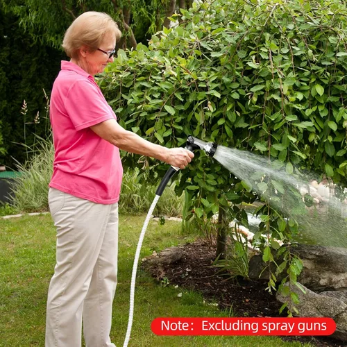Miniatura 6 de SPECILITE Manguera de agua de jardín de acero inoxidable de 25 pies, tubo flexible y ligero, manguera de agua de metal resistente no expandible