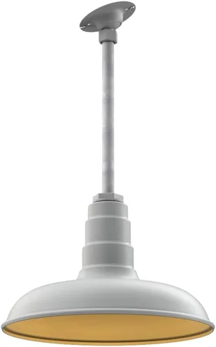 Miniatura 62 de Steel Lighting Co. Malibu - Lámpara colgante Montaje en techo Domo de 14 pulgadas vástago de 12 pulgadas Estilo de granja de acero Rojo